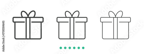 Gift icon. Thin line icon vector