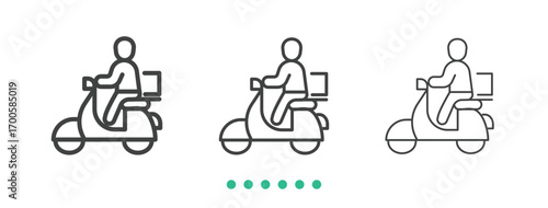Delivery icon. Thin line icon vector