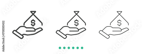Budget icon. Thin line icon vector