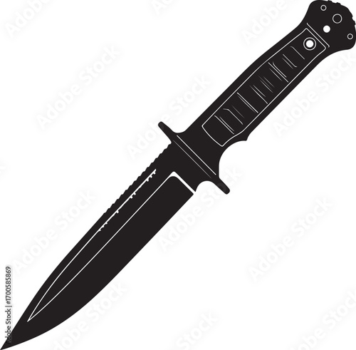 knife silhouette on white background