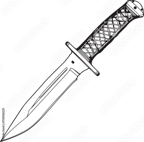 knife silhouette on white background