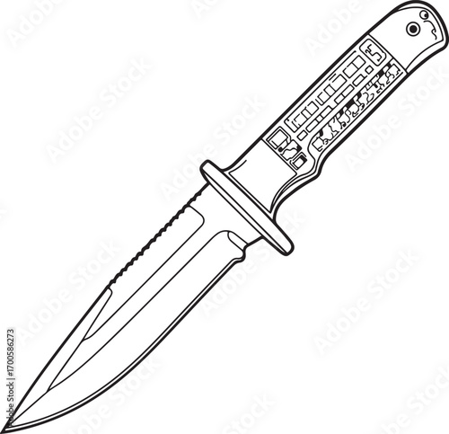 knife silhouette on white background