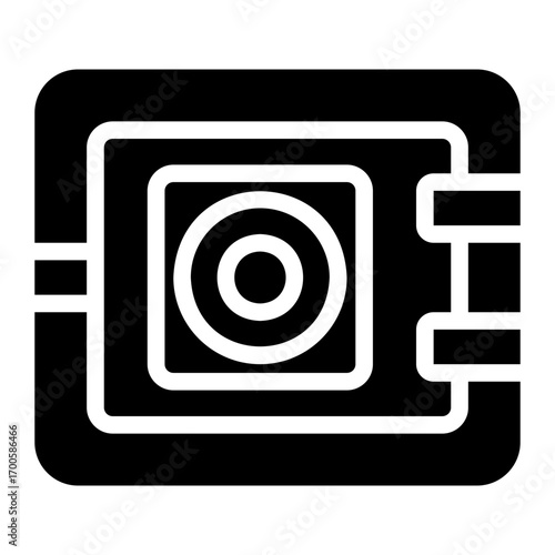 safe deposit glyph icon