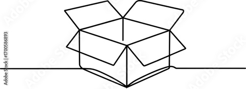 Open cardboard box with flaps extended container packaging