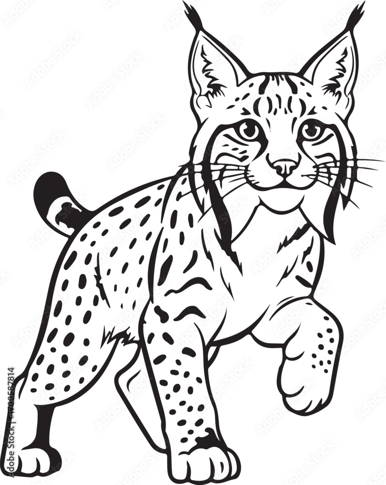 Obraz premium vector illustration of a cat