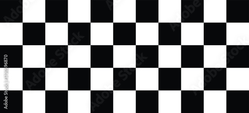Black and White Checkerboard Pattern Set – Chess, Racing Flag, and Geometric Square Grid Design