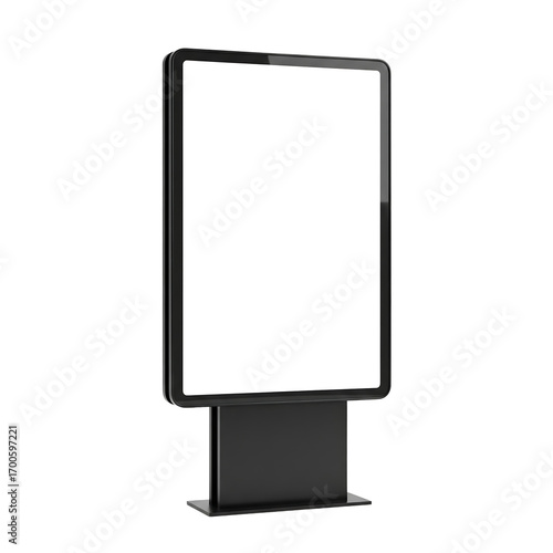 Street signboard mockup on transparent background