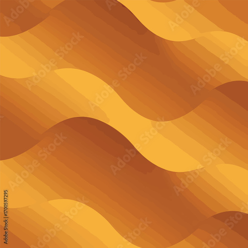 Abstract flowing pattern of golden sand dunes with dynamic wave design, patern seamless, Stock royalty free.