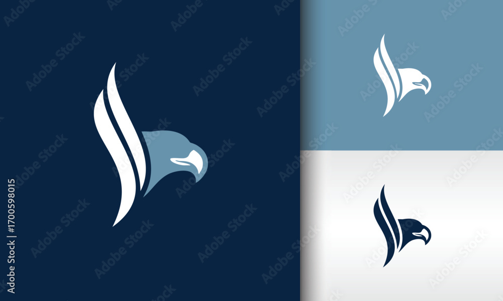Obraz premium Elegant Eagle Logo in Flight Modern Emblem for Business Identity