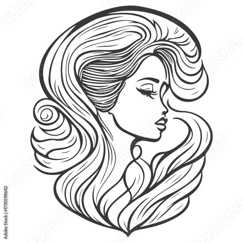 woman beauty mermaid illustration grey