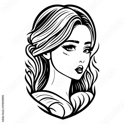 beauty girl illustration sketch