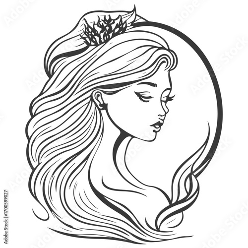 woman beauty mermaid illustration grey