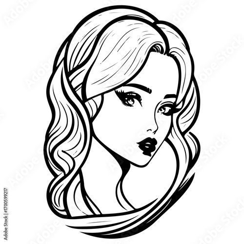 beauty girl illustration sketch