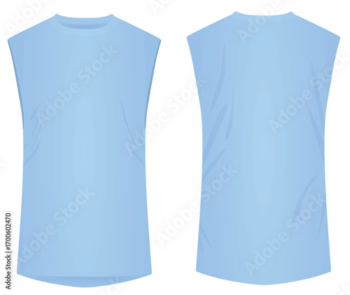 Blue sleeveless jersey. vector illustration	