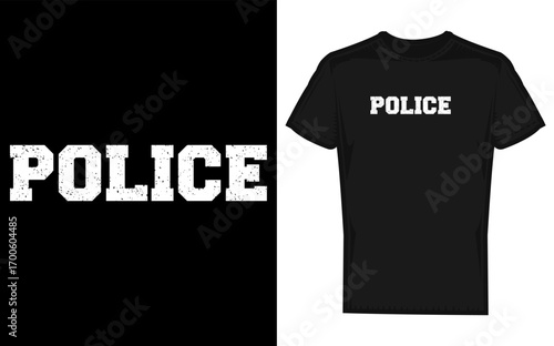 Police officer and swat team silhouette for men women and kids apparel and costume design