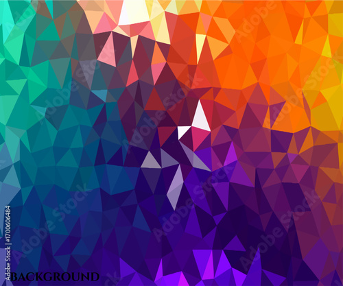 Colorful Abstract Geometric Polygon Background with Vibrant Palette