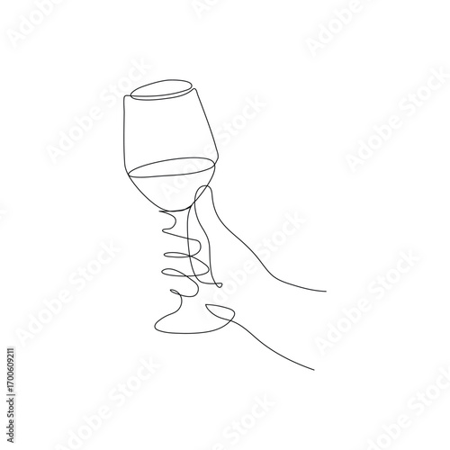 Clear glass of champagne isolated on white background for celebration and elegance