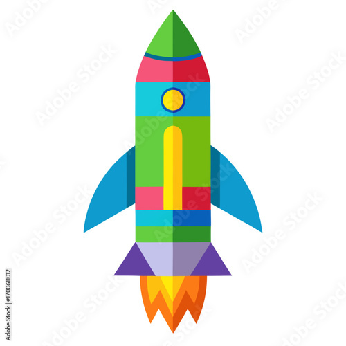 space rocket vector illustration
