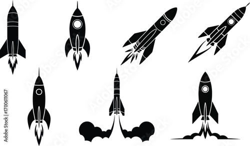 Space Rocket Vector Set
