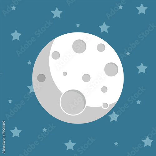 Celestial Moonscape A Whimsical Night Sky Adventure