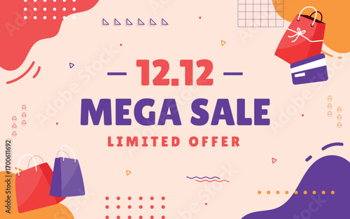 Shopping Festival Promotion Abstract Banner Template