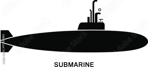 Submarine Silhouette Vector