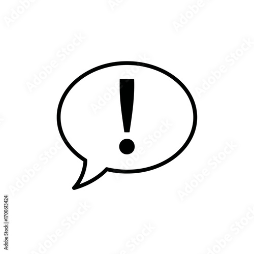 Important Notification Alert Icon in Speech Bubble