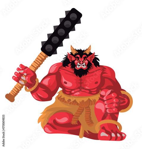 japanese ogre oni red demon 