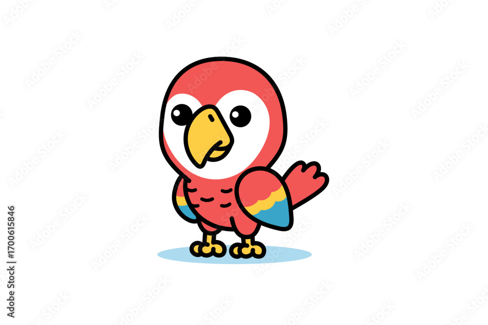 Obraz premium Cute Parrot Cartoon