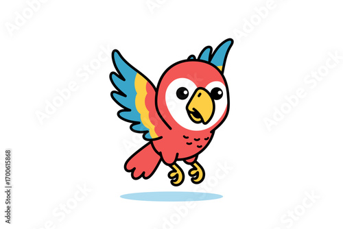 Parrot Landing Cartoon