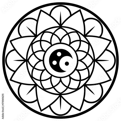 Yin Yang Harmony Mandala