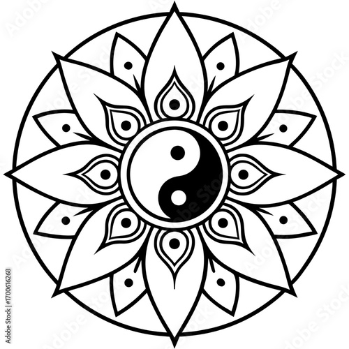 Yin Yang Harmony Mandala