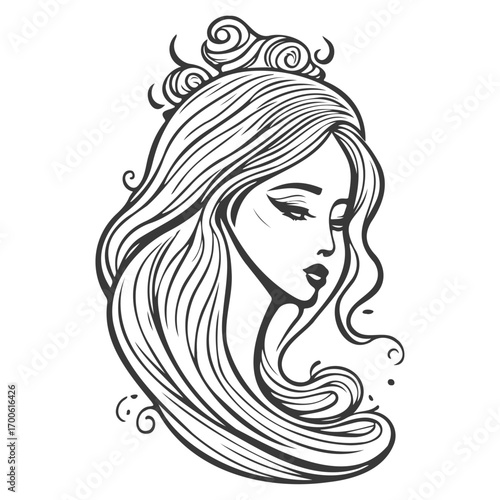 woman beauty mermaid illustration grey
