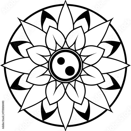 Yin Yang Harmony Mandala