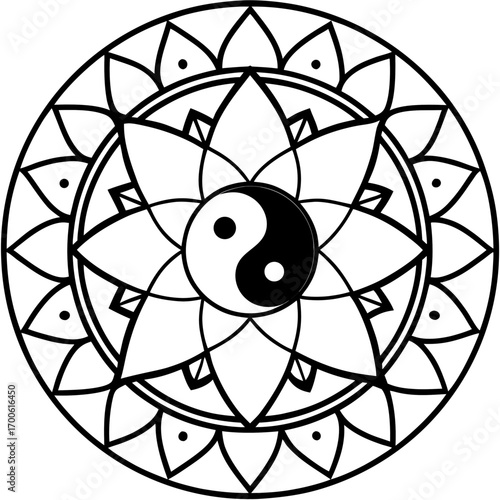Yin Yang Harmony Mandala