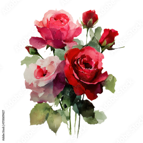 A bouquet of red roses