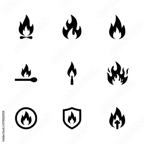 Fire and Flame Icons Set