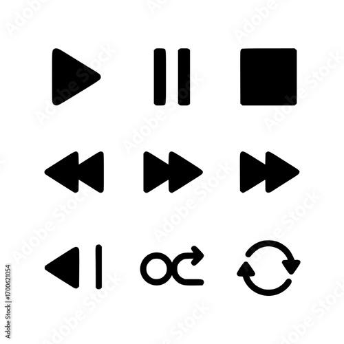 Collection of Media Player Control Icons