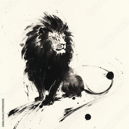 vector illustration of a lion
