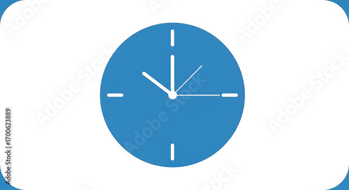 Free Download Simple Blue Clock Icon Time Management, Punctuality, Schedule, Deadline, Efficiency - GFXLoad