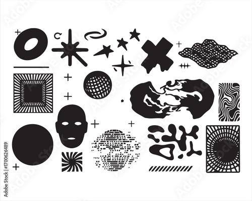 Glitch Graphic Elements