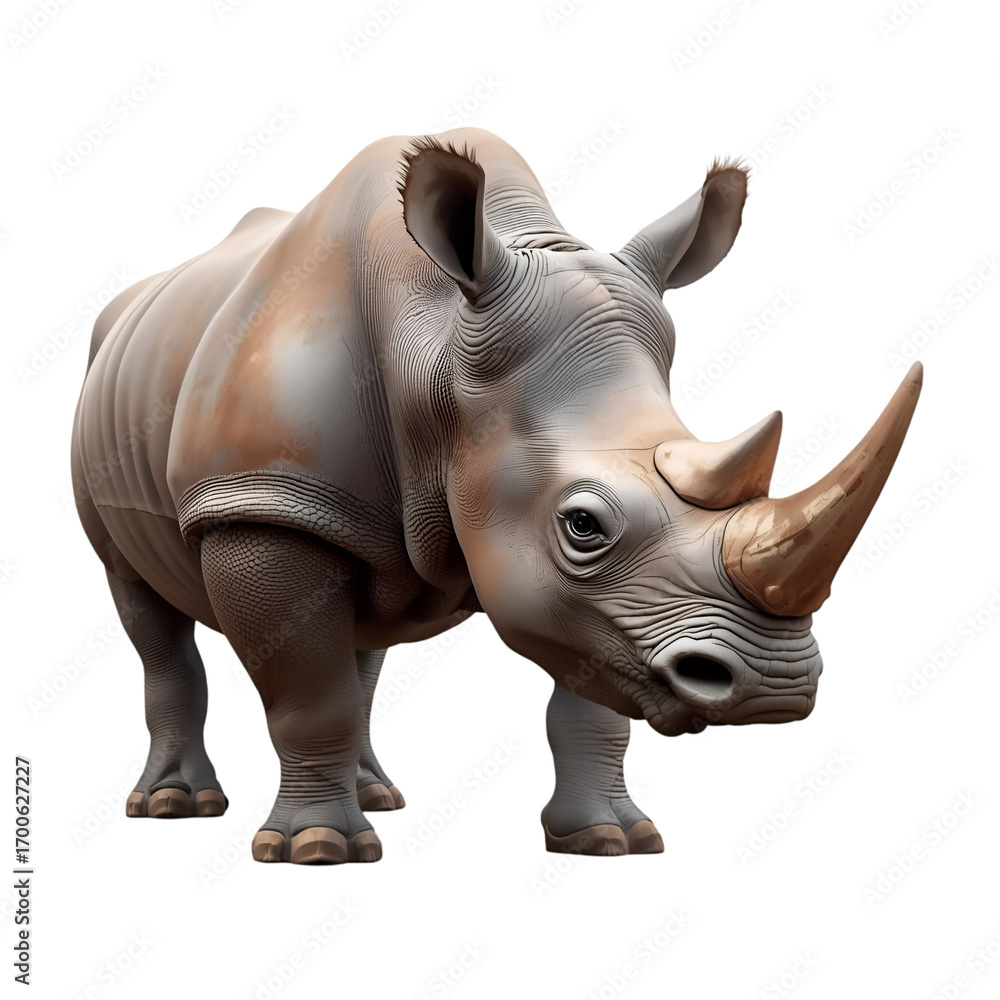 Fototapeta premium rhinoceros isolated on white