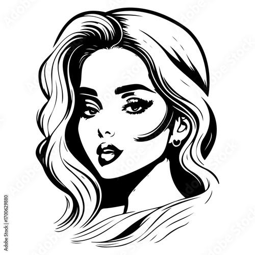 beauty girl illustration sketch