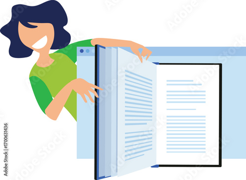 Student Book Elements Vector – Education, Study Materials, and Knowledge Combination Concept Graphic Design