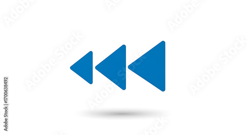Blue rewind icon vector illustration for media player back navigation design Free Download Blue rewind icon vector illustration for media player back navigation design - GFXLoad