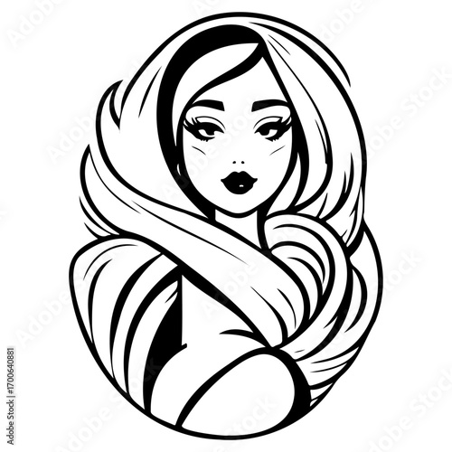 beauty girl illustration sketch