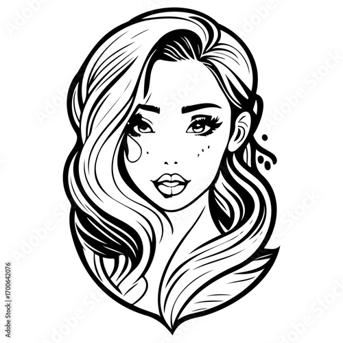 beauty girl illustration sketch
