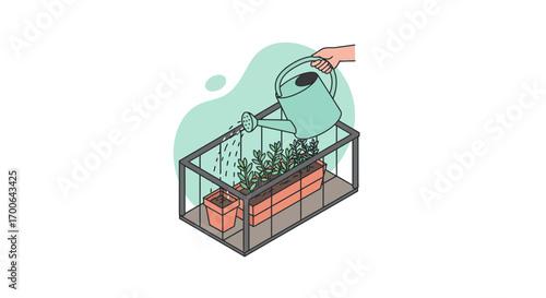 Watering Indoor Potted Plants