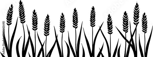 Wheat Field Silhouette Illustration