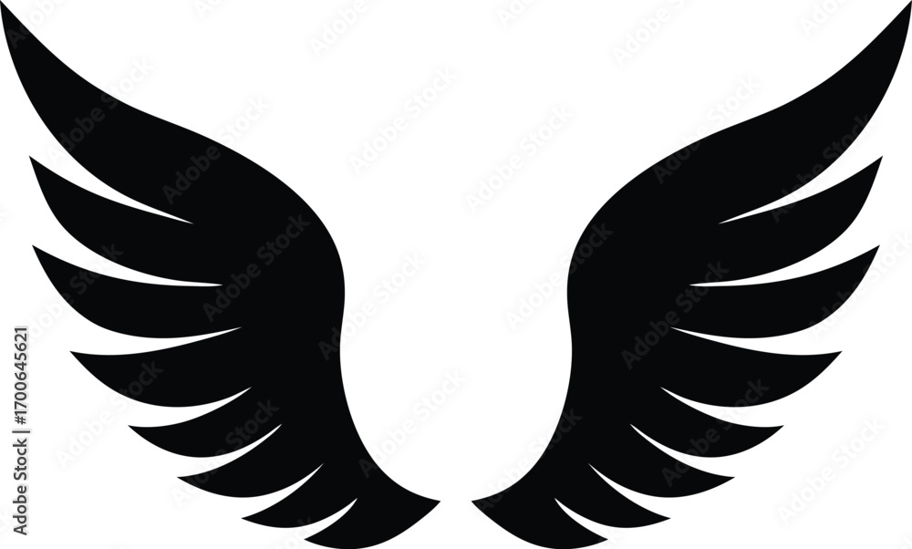Fototapeta premium Simple Wings Silhouette